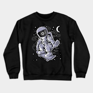 Astronaut Skate Cardano ADA Coin To The Moon Crypto Token Cryptocurrency Blockchain Wallet Birthday Gift For Men Women Kids Crewneck Sweatshirt